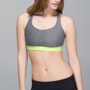Lululemon 50 Rep Bra Heathered Slate / Clear Mint / Slate